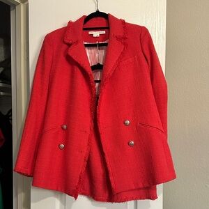 Pink/red Veronica beard skirt suit